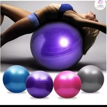 Kit Bola Ginastica Suiça Pilates 75cm Bomba Yoga Alongamento Treino Maxboost Até 200kg