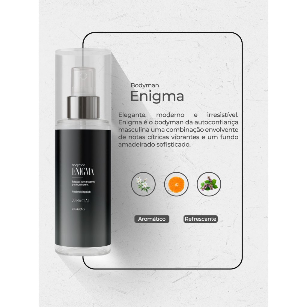 KIT COM 6 BODY SPLASH MASCULINO COMPLETO INFALÍVEL, ENIGMA, BANKER, ADVENTUS, MIDTOWN E BARBARIUS 200ML BY PRIMACIAL · foto 2