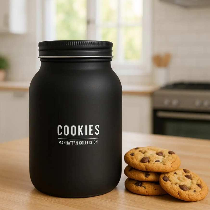 Imagem Pote Vidro Hermético Haüskraft Manhattan 950ml Biscoito Bolacha Cookies