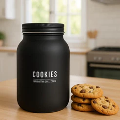 Pote Vidro Hermético Haüskraft Manhattan 950ml Biscoito Bolacha Cookies