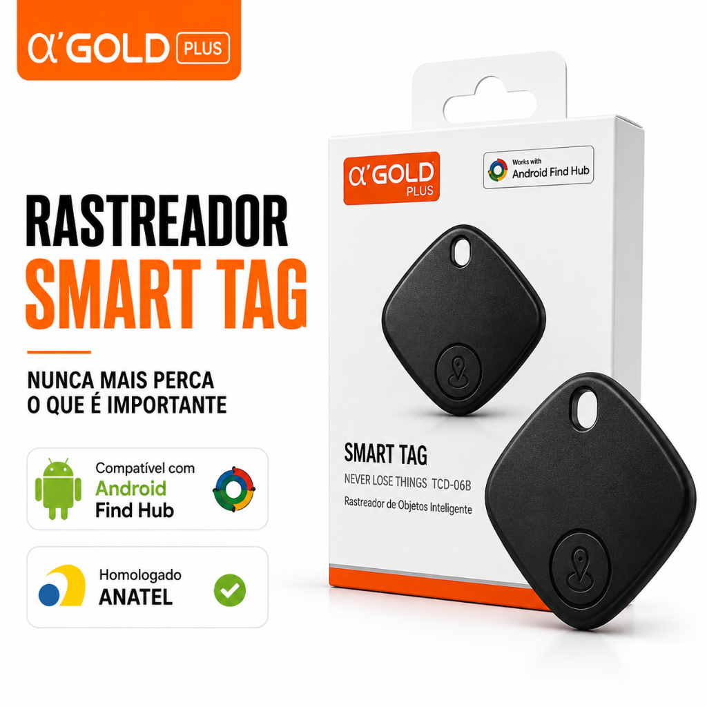 Smart Tag Rastreador Bluetooth Android Find Hub Homologado Anatel Localizador de Chaves Mochila Mala Bolsa