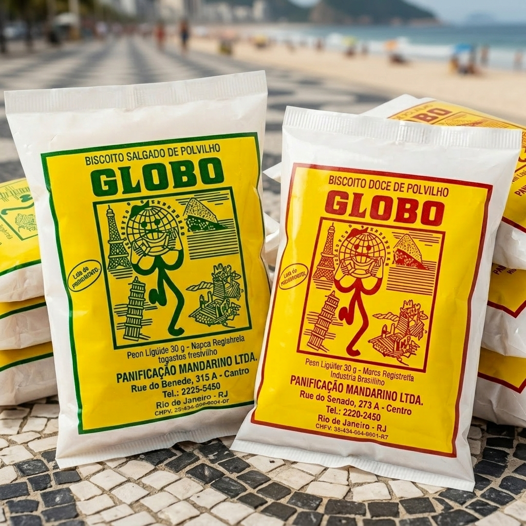 Pacote de Biscoito Globo de Polvilho 10 Unidades – Sabores Salgado e Doce, Leve e Crocante — imagem 2 de 2