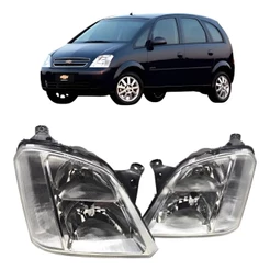Farol Meriva Cromado 2003 2004 2005 2006 Até 2012 Regulagem Manual