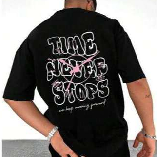 Camiseta Regata Oversized Unissex Streetwear Estampado Time Never Lançamento