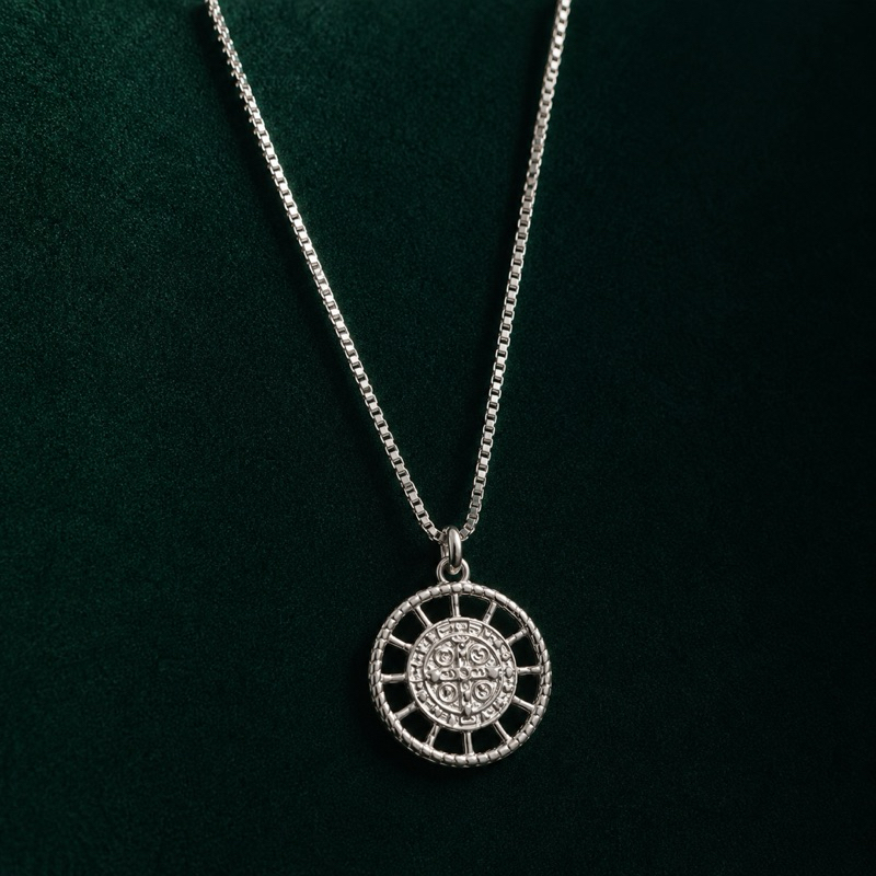Gargantilha Prata 925 São Bento Vazado Delicada e Elegante
