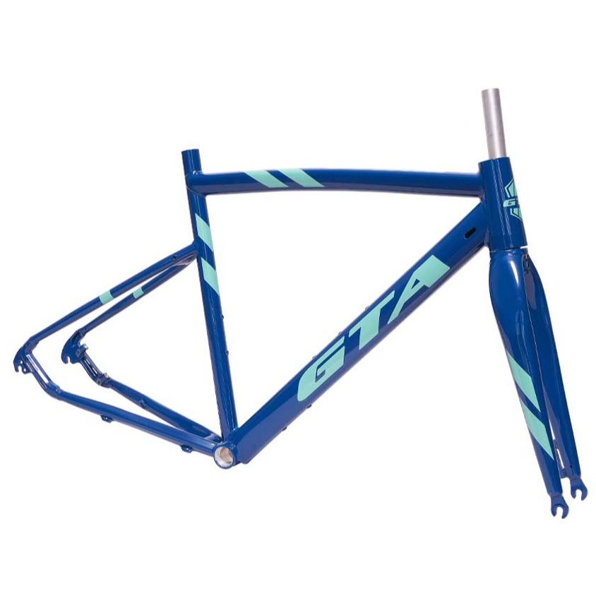 QUADRO BIKE ARO 700 ALUMINIO GRAVEL ACROSS T54 MARFIM T56 AZUL