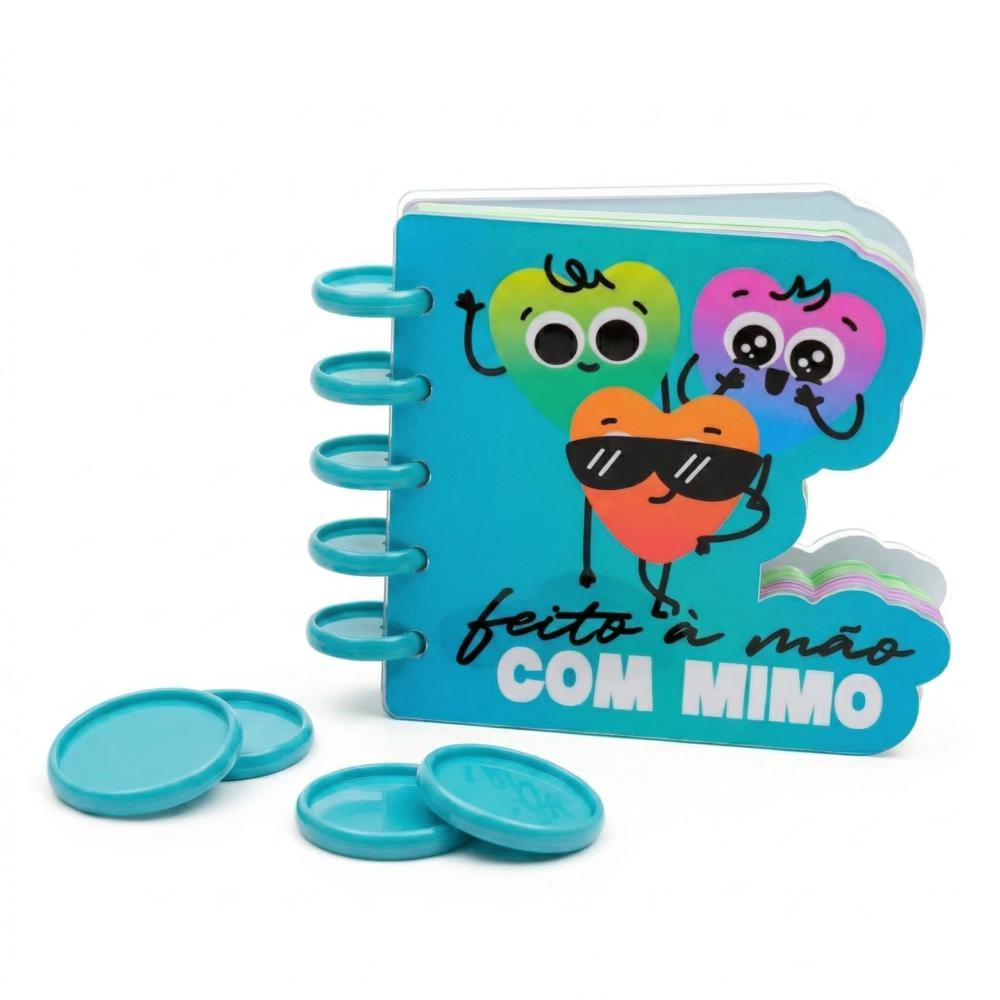Disco Cogumelo para Caderno Inteligente Azul Água Mimo - 35 mm - 20 Unids · foto 2
