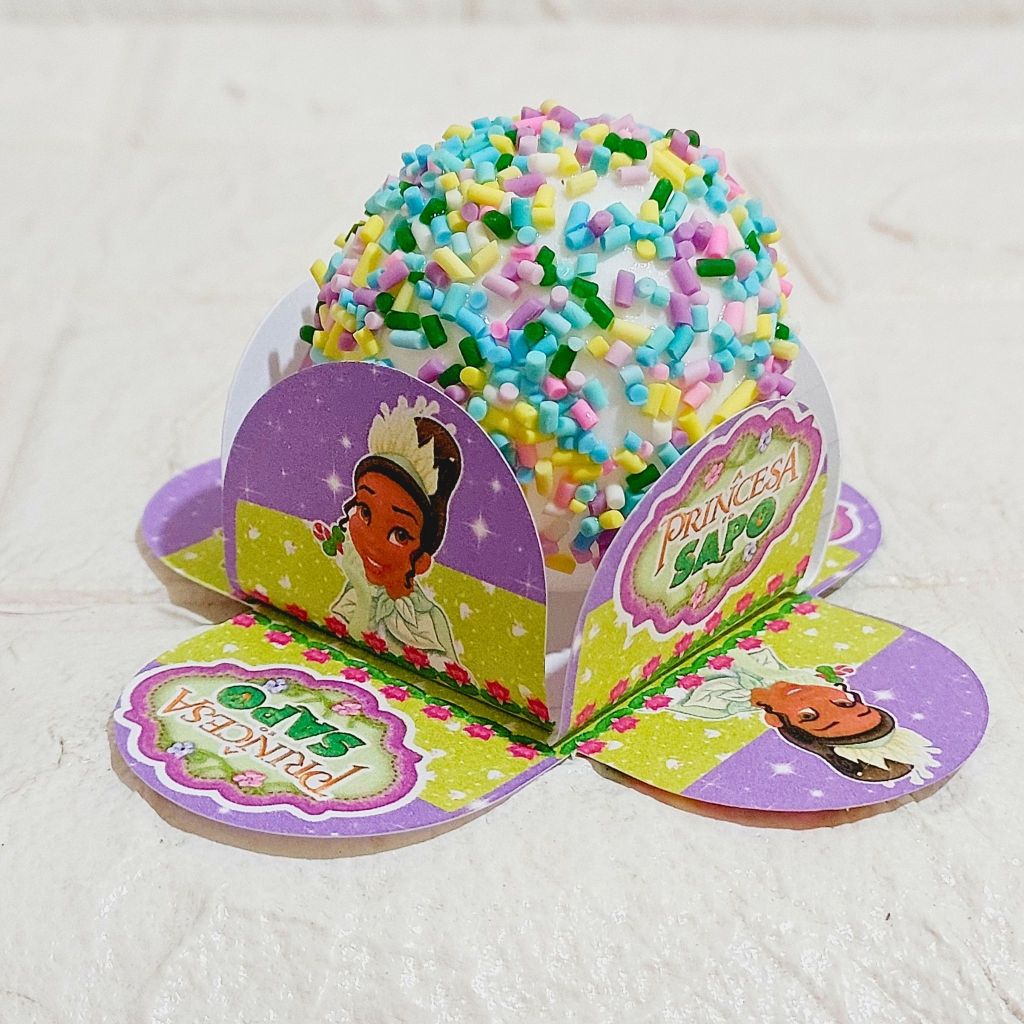 Forminhas Personalizada do Tema Princesa Tiana Brigadeiro/ Docinho de Festa de Aniversário