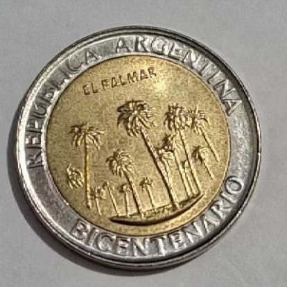 moeda 1 peso "el palmar "argentina