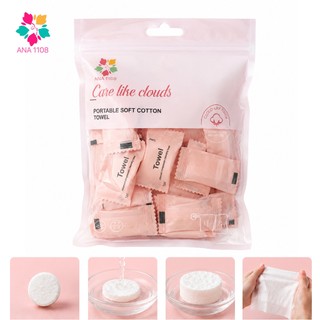 ANA1108 KIT Toalha Desidratada Comprimido Compacta Descartável Multiuso