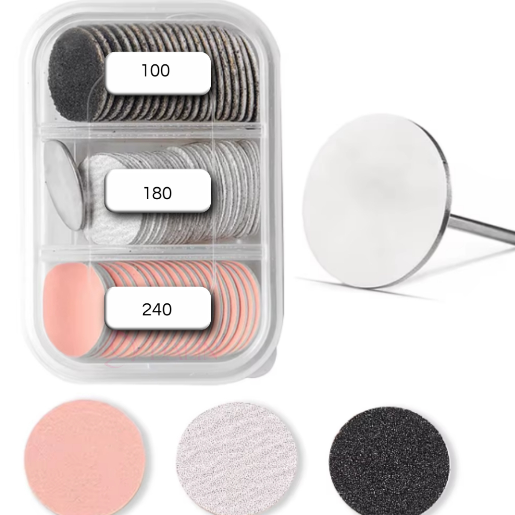 Broca Disco + Refis Gramaturas 100/180/240 para unhas e Pedicure Spa dos Pés — imagem 2 de 2