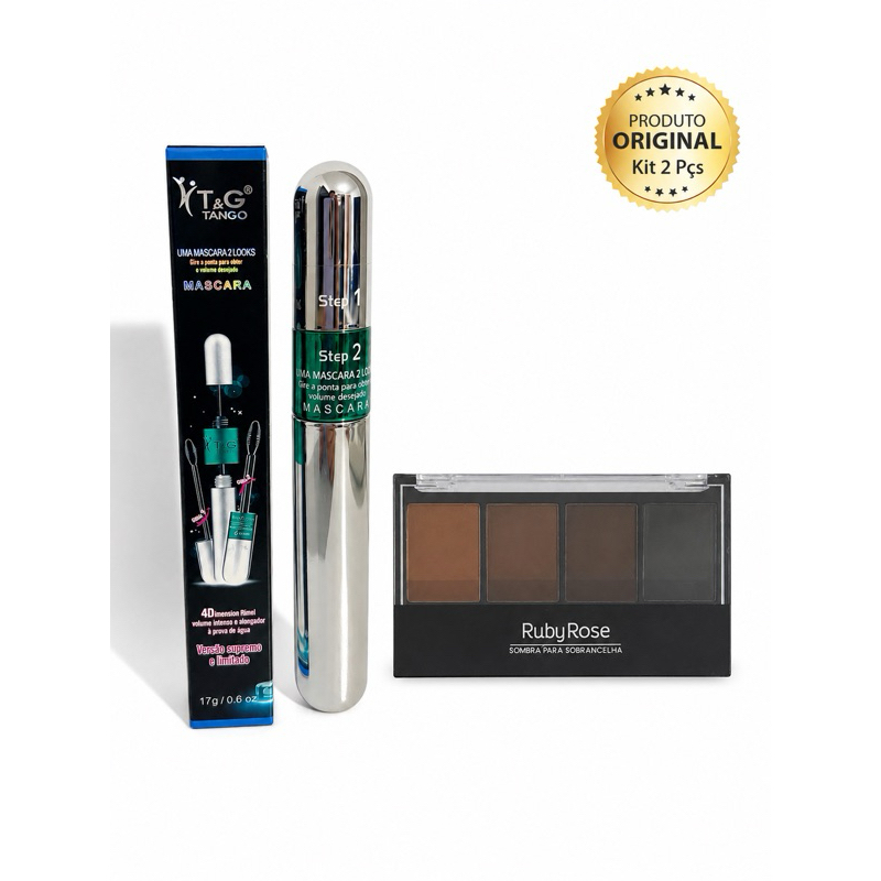 Kit Rímel T&G Tango + Paleta de sobrancelha Ruby Rose