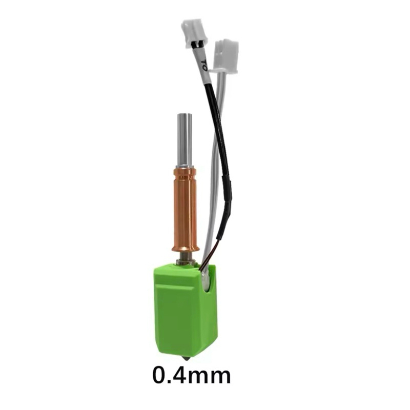 Hotend Kobra 3 V2: Hotend Verde Bi-Metal com Bico Aço Endurecido