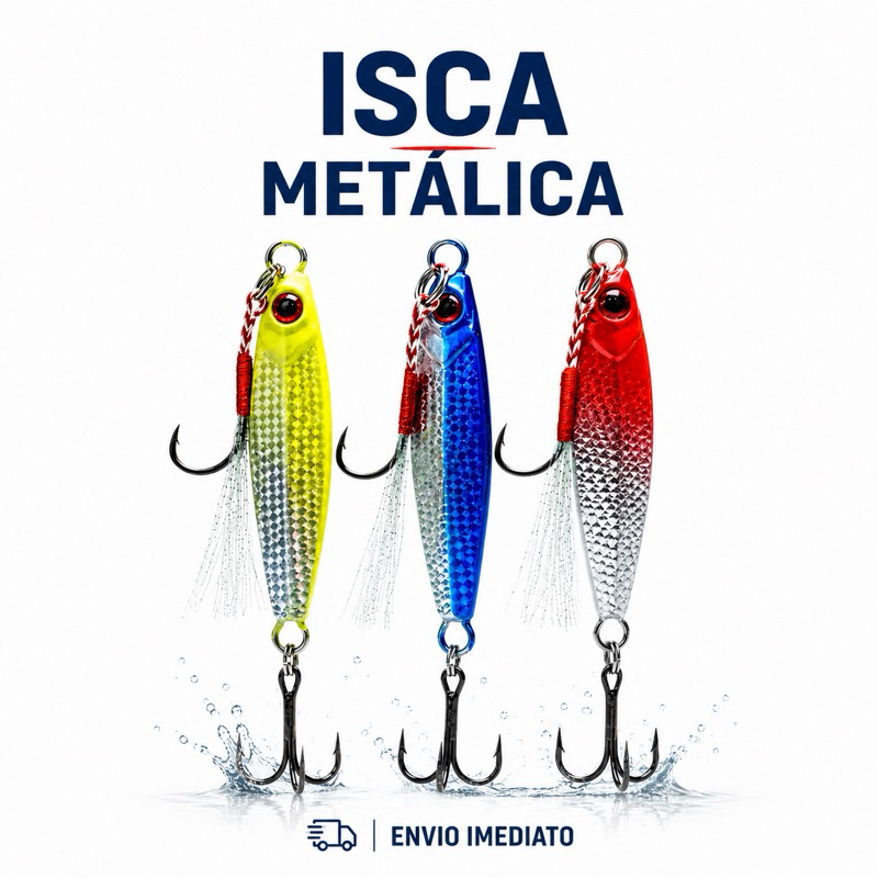 Kit Isca Artificial Slow Jig Metal Jumping 10g | mar e rio | Tucunaré Robalo Traira Xaréu Olhete Anchova Matrinxã