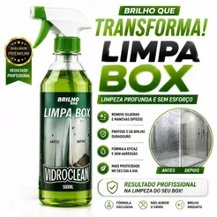 Limpa Box de Vidro Banheiro Tira Manchas de Gordura Banheiro Sem Esforço 500ml