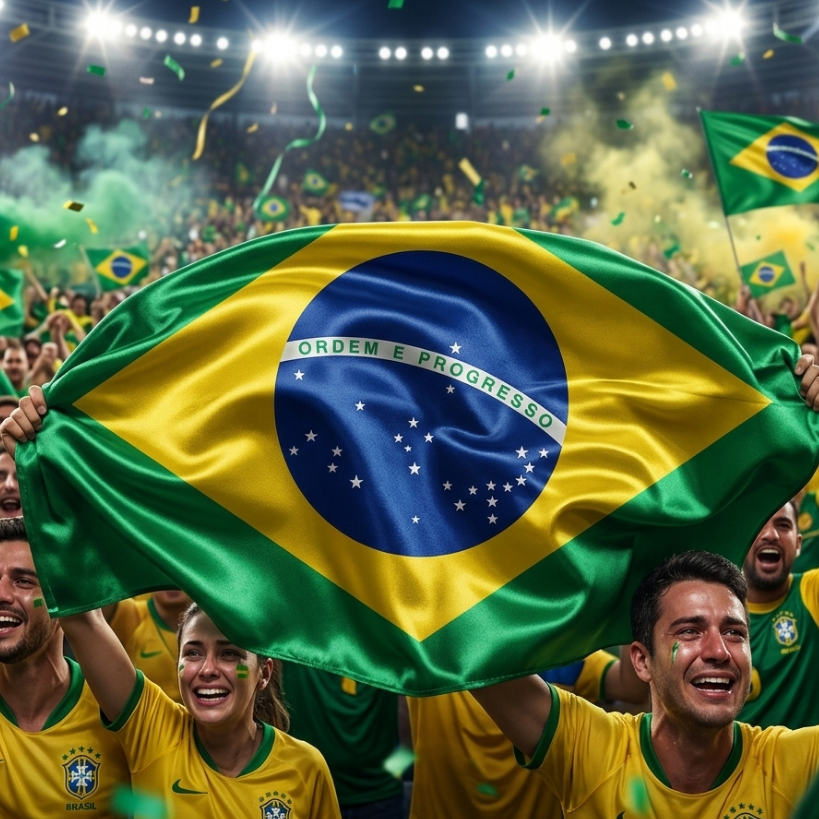 Bandeira Do Brasil Grande 1.40x1.00 Copa Do Mundo Eleição Reforçada Verde e Amarela Lançamento