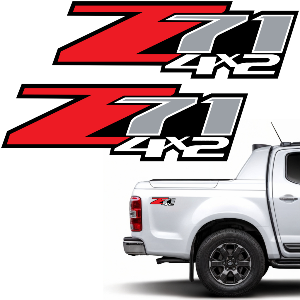 Kit Par Adesivo Lateral z71 4x2 Gm Chevrolet S10 D20 Silverado Cherokee