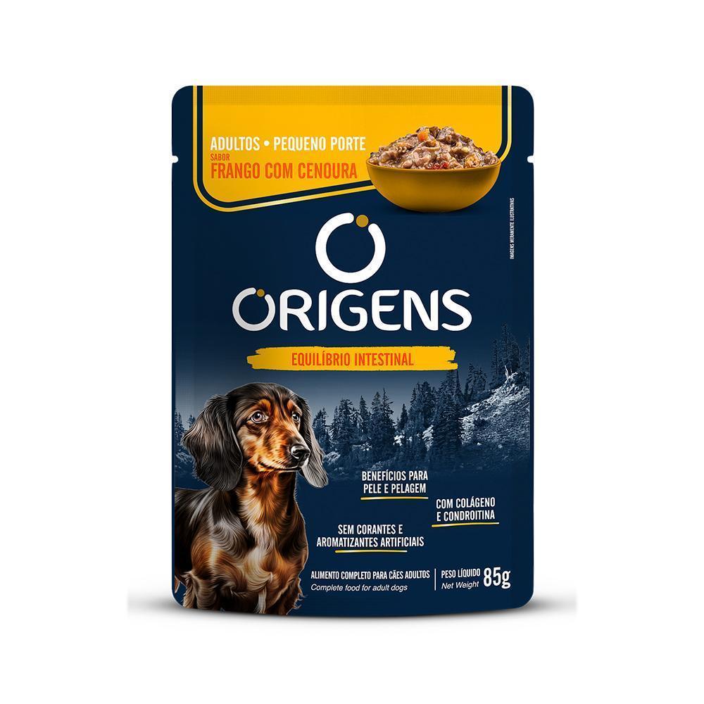 Ração Úmida Frango com Cenoura para Cães Adultos Porte Pequeno 85g Origens