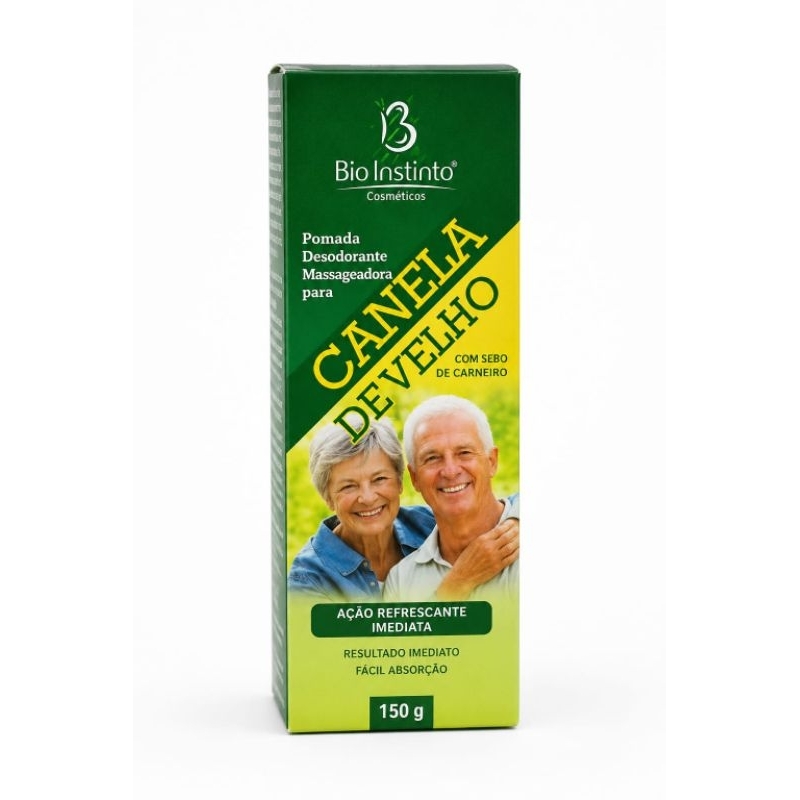 Pomada Massageadora Canela de Velho com Sebo de Carneiro 150g Bio Instinto Ação Refrescante