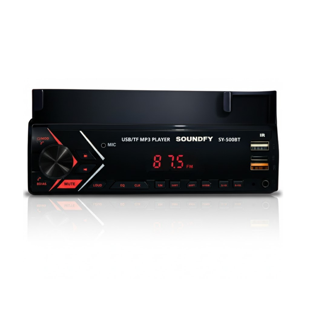 Rádio Som Automotivo Bluetooth Soundfy SY500 Suporte Celular USB Duplo