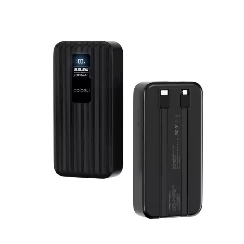 Carregador Portátil Coibeu Power Bank 20000mAh suporte Tipo-C e Lightning