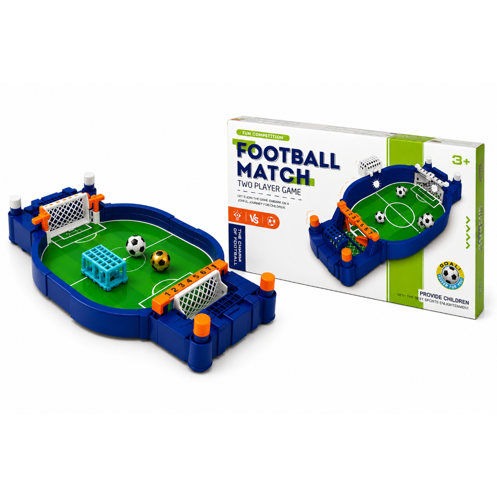 Jogo Futebol de Mesa Infantil Portátil com 2 Bolas Mini Pebolim Brinquedo Interativo Educativo