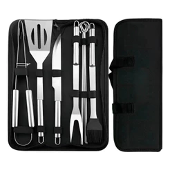 Kit Para Churrascos 360 Kit Churrasco Conjunto Talhes Para Churrasco - 09 Unidades