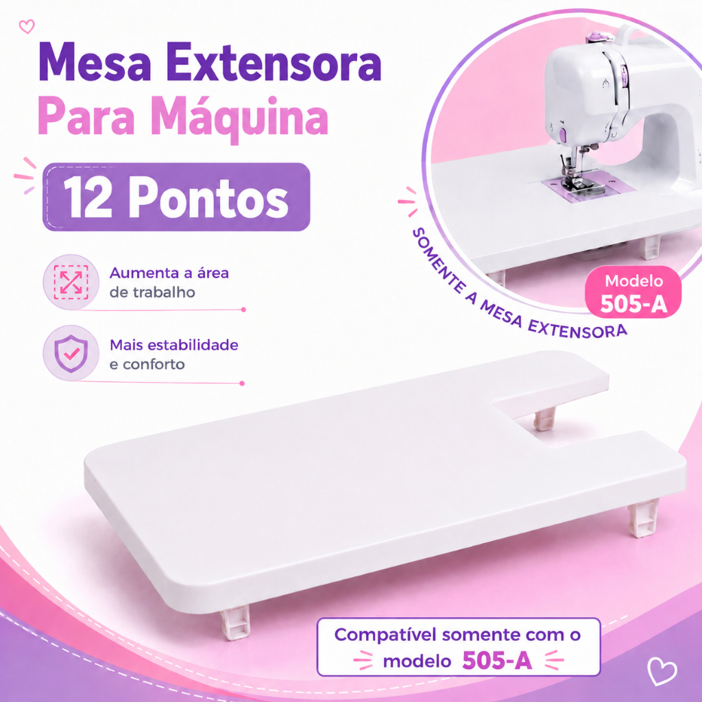 Mesa Extensora para Máquina de Costura 12 Pontos - Somente a Mesa