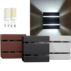 Arandela Luminária 2 Focos 2 Frisos Slim 110/220V Interna Externa Parede Escada Corredor Moderna Led