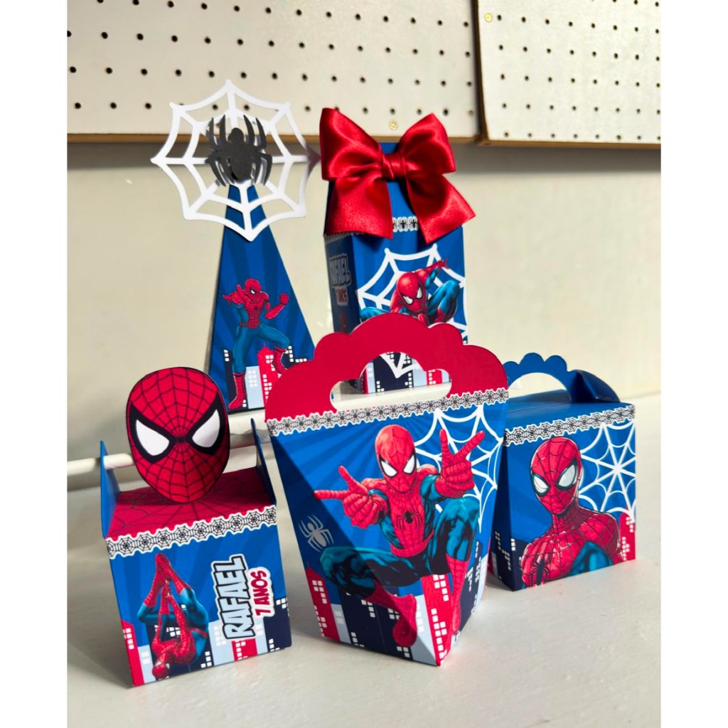Kit de Personalizados Homem Aranha Spider Man PEGUE E MONTE Lembrancinhas Homem aranha spider man