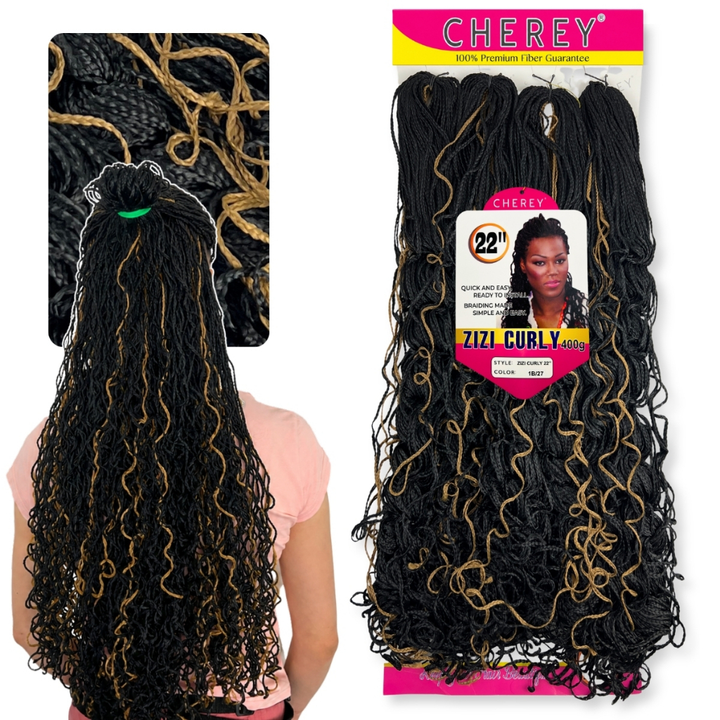 Cabelo Zizi Curly Miojinho Cacheado Kanekalon Crochet Cherey 400gr