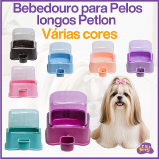 Bebedouro Automático Para Cães e Gatos Pequeno Porte Sem Molhar os Pelos 2,3 Litros Petlon