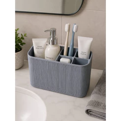 Organizador Multiuso para Banheiro e Higiene Pessoal | Porta Escovas, Pasta de Dente e Acessórios
