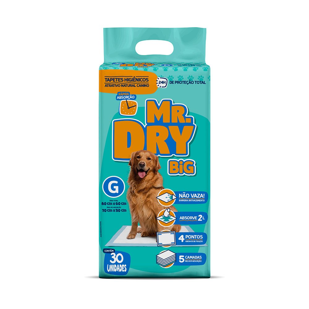 Tapete Higiênico Mr Dry Big 80x60 30 unidades