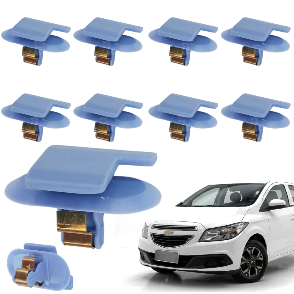 Grampo Presilha Soleira Porta Kit 10 Onix 2013 2014 2015 2016 2017 2018 2019