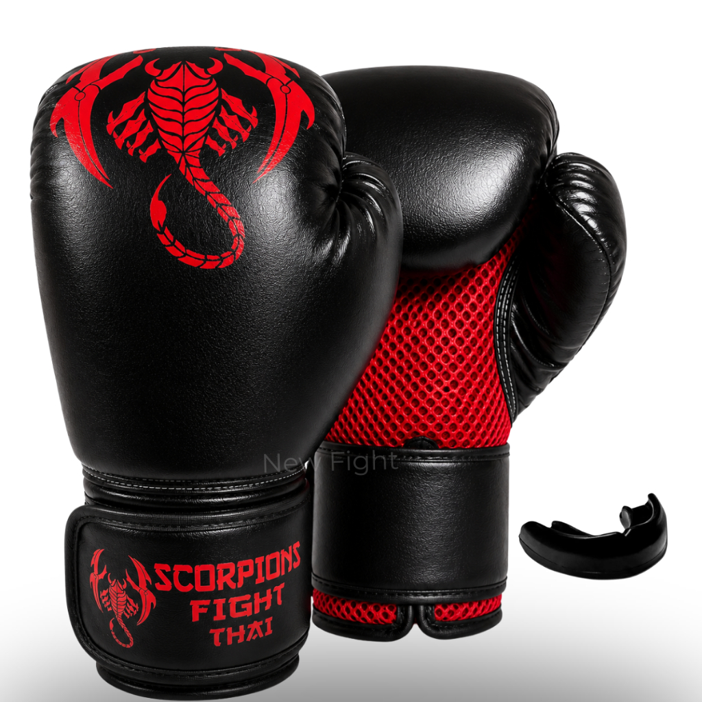 Luva de Boxe Muay Thai Kickboxing + Protetor Bucal - Treino Feminino