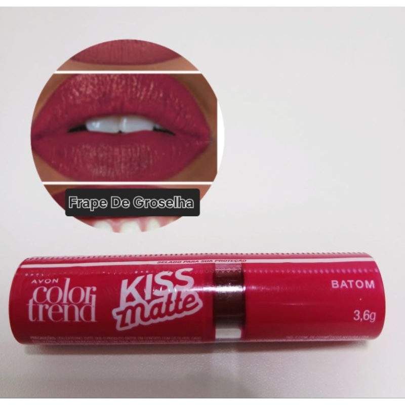 Batom Matte Cor Frape de Groselha Avon Color Tend 3,6g Validade 01/29