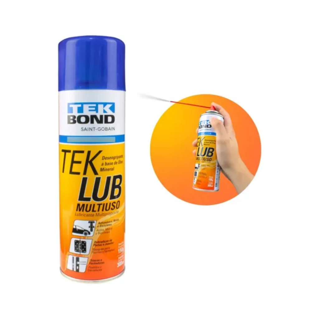 Óleo Desengripante Tek Lub 300ml Tekbond Lubrificante Tira Ferrugem KITs com 1,2,3 e 4 Unidades