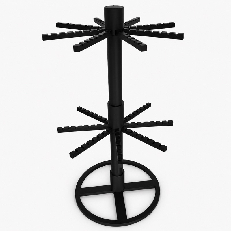 Suporte Porta Chaveiros Giratório De Mesa Display Com Base Estável e 8 Braços Para Organizar e Expor Coleções