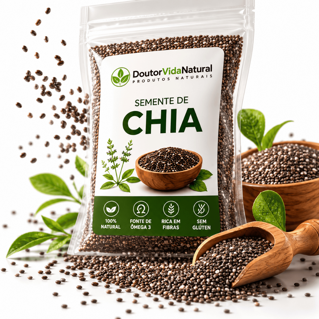 SEMENTE DE CHIA COMERCIAL NATURAL SEM GLÚTEN VEGANO - FUNN VITA