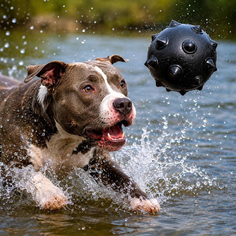 Bola Cravo Cães Maciça Resistente Bolinha Brinquedo para Cachorro Dura Mamona Hard 100mm - Brie Pet