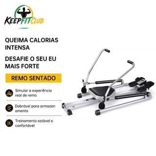Keepfitclub Aparelho Remador Seco Hidráulico，Com painel de exibição digital, capacidade de carga de 120 kg