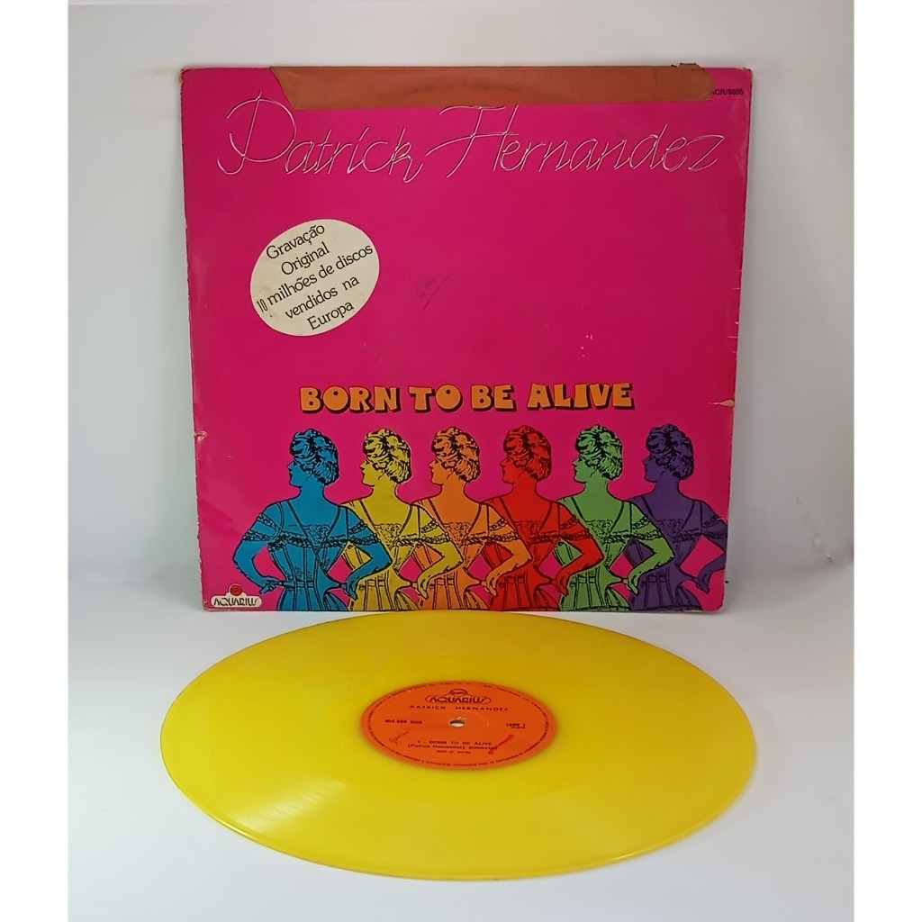 LP Patrick Hernandez – Born To Be Alive / 1979 VINIL AMARELO