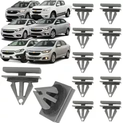 Kit 10 Grampo Presilha Spoiler Lateral Cobalt Cruze Hatch Malibu Onix Prisma S10 Tracker Trailblazer