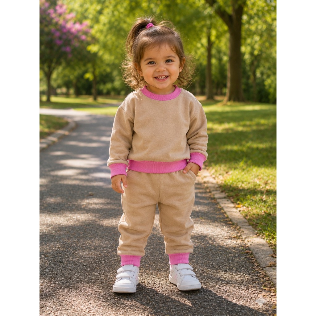 Abrigo Moletom Menino e Menina Conjunto Infantil Flanelado Roupa de Frio Inverno Masculino e Feminino