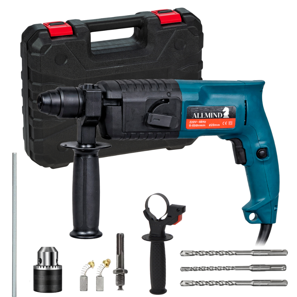 Martelete Furadeira de Impacto Rotativo 5kg Rompedor Demolidor Perfurador 1000w