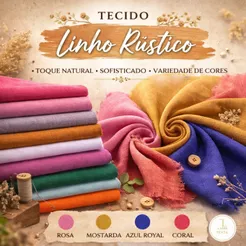 1 Metro De Tecido Linho Rústico (1m x 1,50m) Várias cores!!