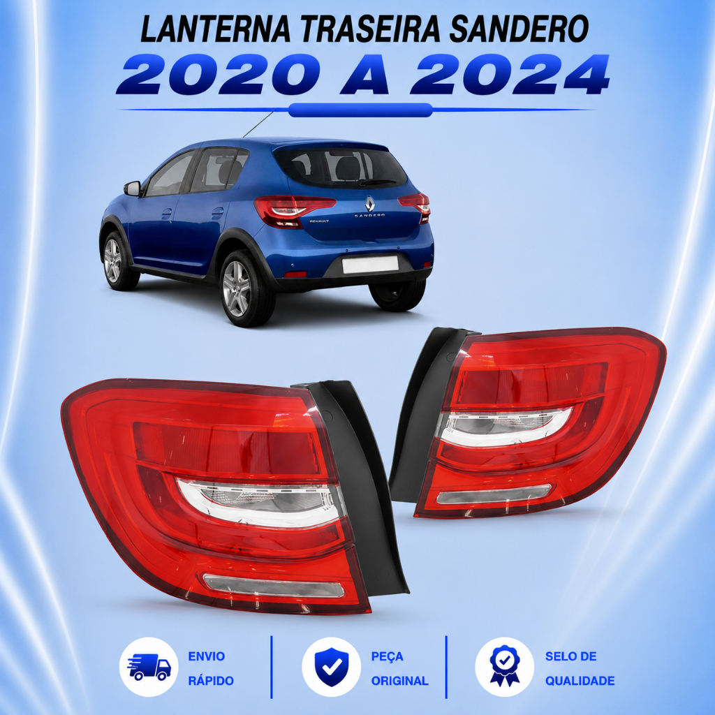 Lanterna Traseira Sandero 2020 2021 2022 23 24 Canto Com Led