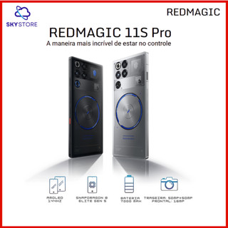 Redmagic 11S PRO 5G, Versão Global, Bateria 7.500mAh, Processador Snapdragon 8 Elite Gen 5 256/512GB e 12/16GB RAM