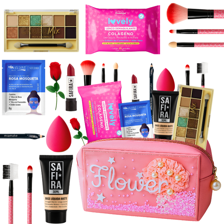 Kit Maquiagem Completa Profissional Presente Dia Melhores Paleta Sombra